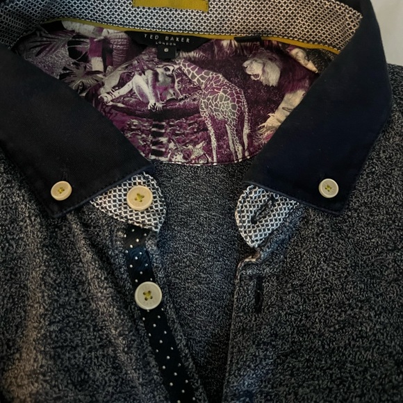 Ted Baker men’s polo, blue, size 6/XL, gently used - Picture 3 of 4